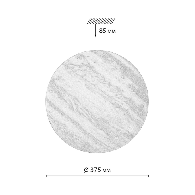 Светильник LED 48Вт 3000-6000К D375 IP43 пульт ДУ JUPITER PALE SN 122 СОНЕКС 7724/DL, схема товара Светильник LED 48Вт 3000-6000К D375 IP43 пульт ДУ JUPITER PALE SN 122 СОНЕКС 7724/DL, схема товара