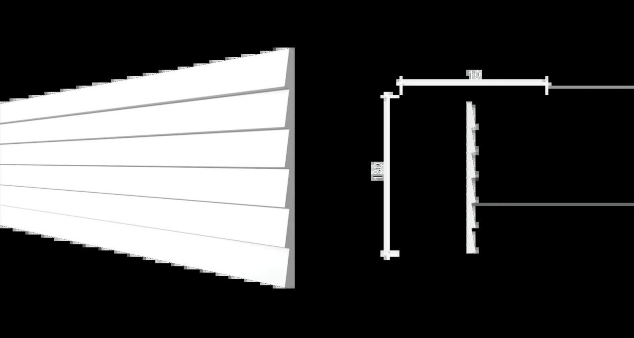 Стеновая панель Decor-Dizayn DD906(3m), 180x10x3000 мм