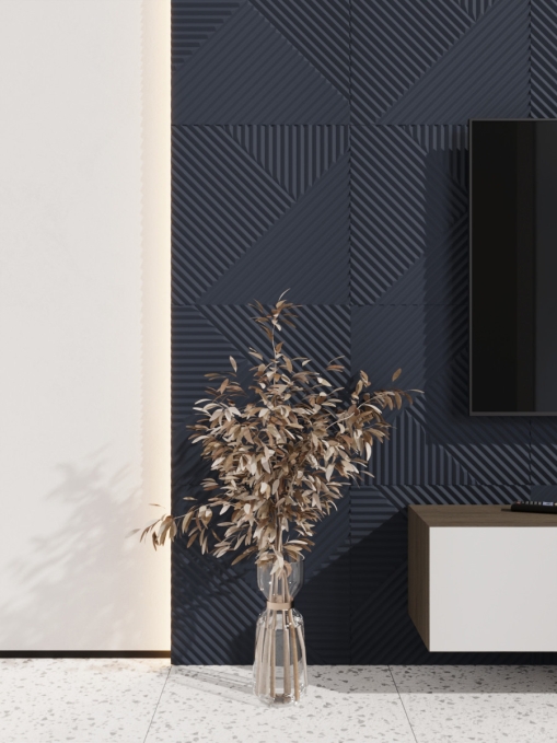 Стеновая квадратная панель Пирамида МДФ Ликорн Темно-синяя 500х500х8 мм Стеновая квадратная панель Пирамида МДФ Ликорн Темно-синяя 500х500х8 мм