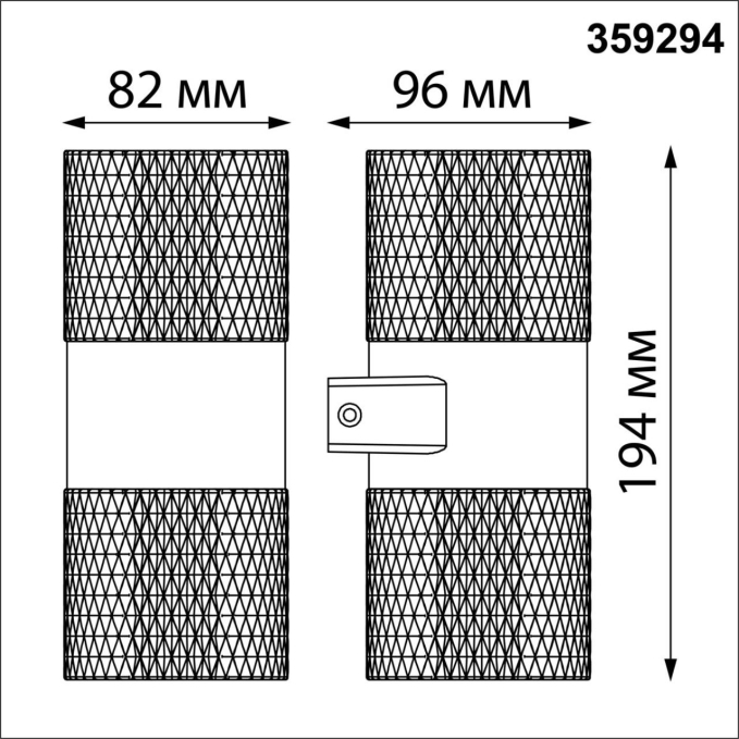 Светильник ландшафтный настенный IP65 LED 14W 4000K 175-265V ESTIMA STREET NT24 722 NOVOTECH 359294, схема товара Светильник ландшафтный настенный IP65 LED 14W 4000K 175-265V ESTIMA STREET NT24 722 NOVOTECH 359294, схема товара