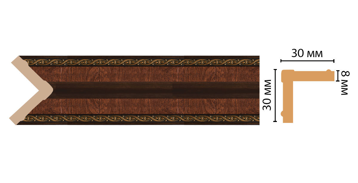 Угол Decomaster 116-2 ДМ, 30x30x2400 мм Угол Decomaster 116-2 ДМ, 30x30x2400 мм