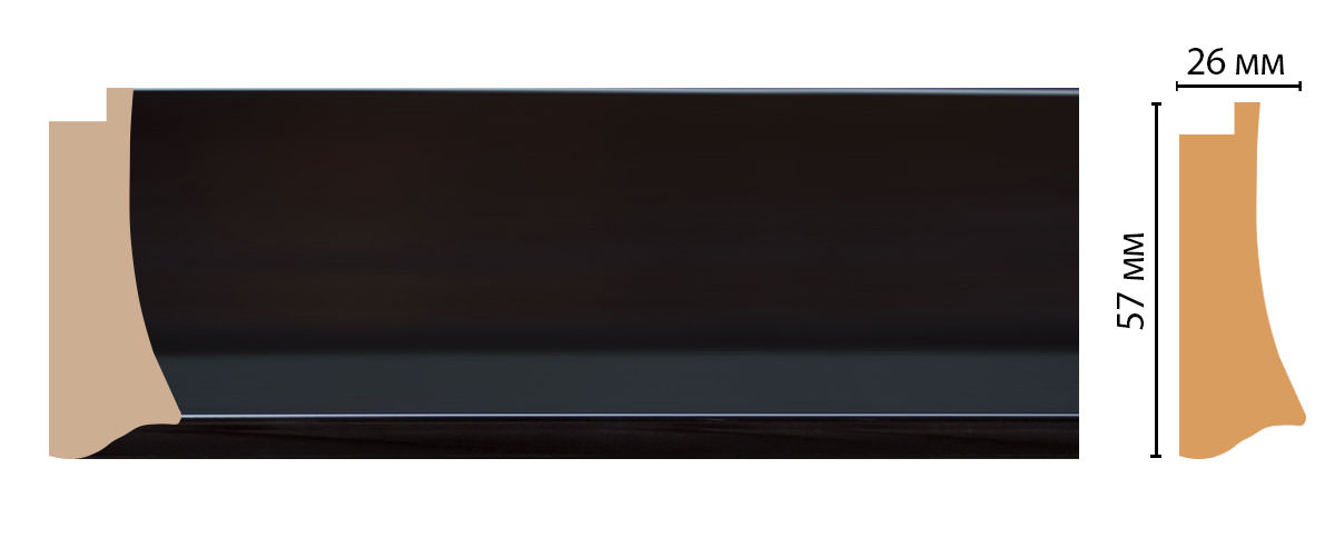 Багет Decomaster 553-195 ДМ, 57x26x2900 мм