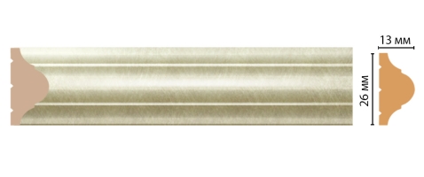 Молдинг Decomaster D001-373 ДМ, 26x13x2400 мм Молдинг Decomaster D001-373 ДМ, 26x13x2400 мм
