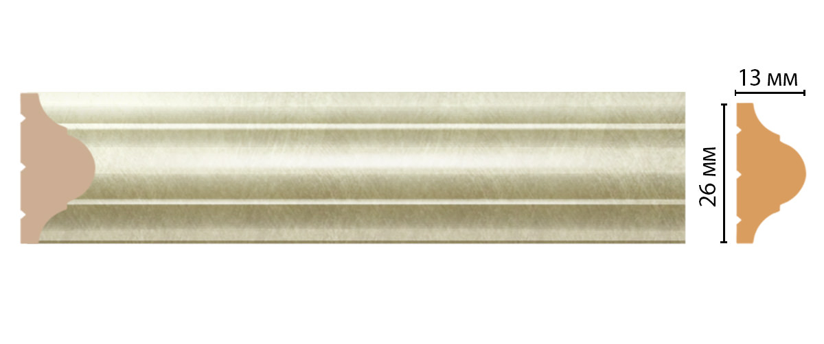 Молдинг Decomaster D001-373 ДМ, 26x13x2400 мм Молдинг Decomaster D001-373 ДМ, 26x13x2400 мм