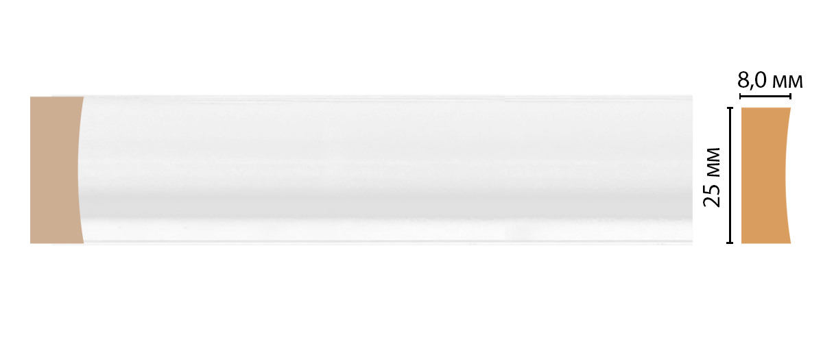 Молдинг Decomaster D046-114ДМ, 25x8x2400 мм Молдинг Decomaster D046-114ДМ, 25x8x2400 мм