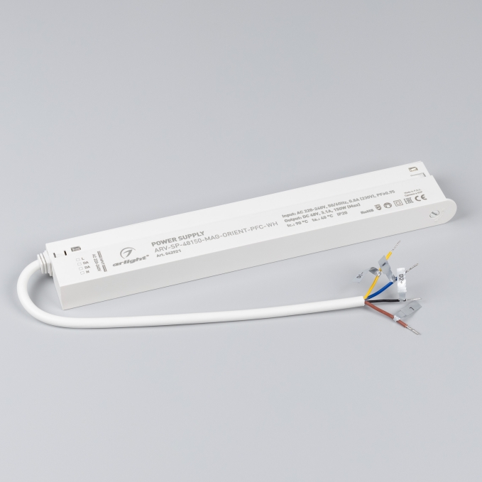 Блок питания ARV-SP-48150-MAG-ORIENT-PFC-WH (48V, 3.1A, 150W), Arlight, 042921, изображение 2 Блок питания ARV-SP-48150-MAG-ORIENT-PFC-WH (48V, 3.1A, 150W), Arlight, 042921, изображение 2