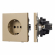 Механизм электрической розетки SCT-TENDO-MEU1-SFPL-GD (230V, 16A), Arlight, 054639, изображение 1