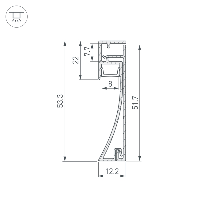Профиль PLINTUS-H54-2000 ANOD, Arlight, 046388, изображение 5 Профиль PLINTUS-H54-2000 ANOD, Arlight, 046388, изображение 5