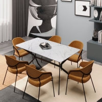 Стол обеденный Evoke Enigma, Hesby Import, HSBI_DT-2126_lightgrey Стол обеденный Evoke Enigma, Hesby Import, HSBI_DT-2126_lightgrey