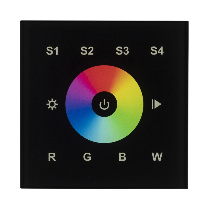 INTELLIGENT ARLIGHT Сенсорная панель DALI-901-11-1G-4SC-RGBW-DT8-IN Black (BUS/230V), Arlight, 037199, изображение 2 INTELLIGENT ARLIGHT Сенсорная панель DALI-901-11-1G-4SC-RGBW-DT8-IN Black (BUS/230V), Arlight, 037199, изображение 2