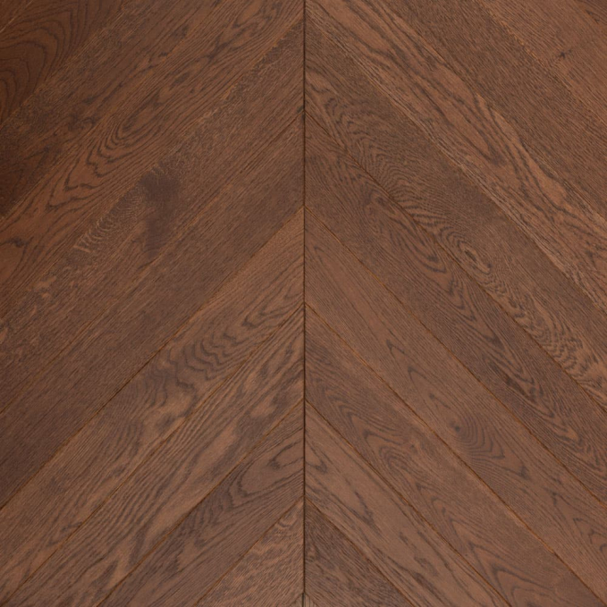 Паркет Елка Французская Lab Arte Chevron Дуб Рустик Табак лак 600/490х110х14/3/45°