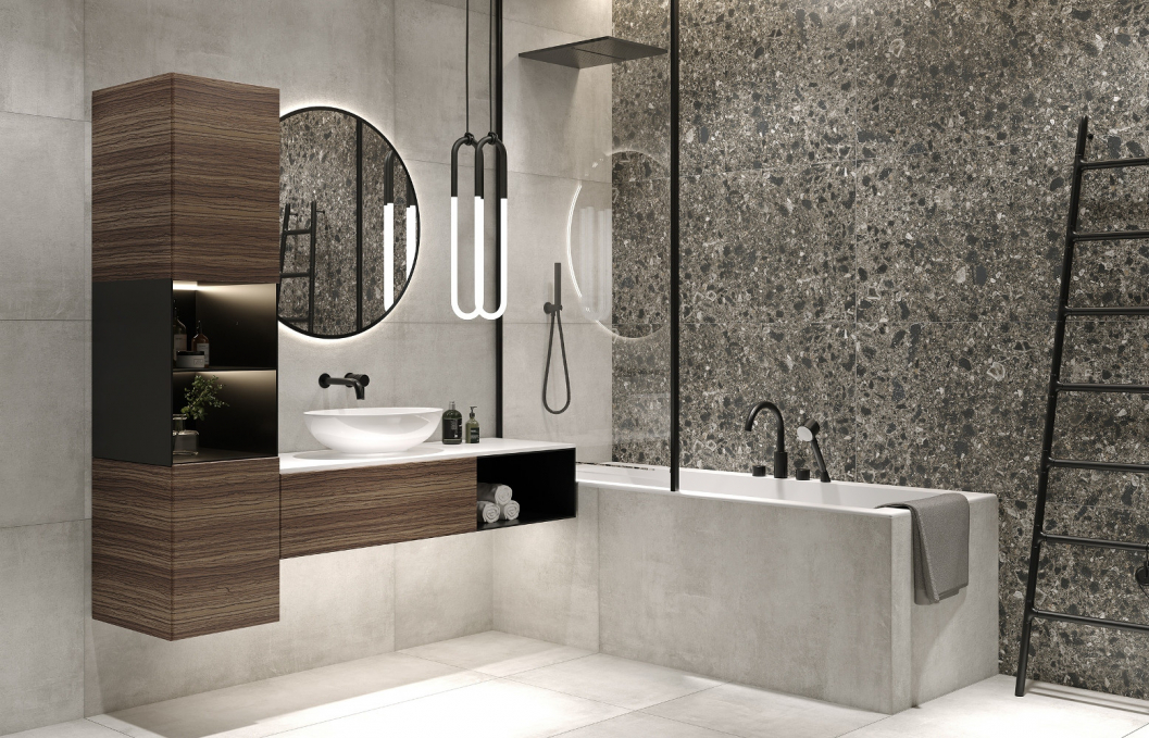 Керамогранит Grasaro Beton Gray Beige 60x60, G-1105/CR/600x600x9
