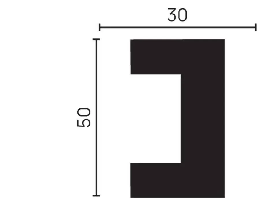 Декоративная рейка Decor-Dizayn 613-67SH, 50x30x3000 мм Декоративная рейка Decor-Dizayn 613-67SH, 50x30x3000 мм