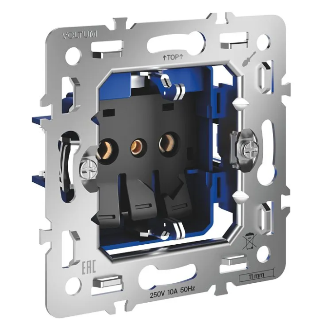 Механизм розетки с заземлением 16А, S70, Voltum, VLS0401M