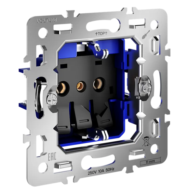 Механизм розетки с заземлением 16А, S70, Voltum, VLS0401M