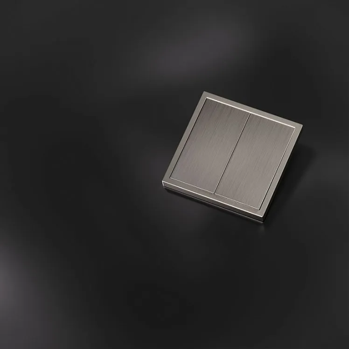 Клавиши для выключателя/переключателя двухклавишного, S70 Metal (никель), Voltum, VLSM000311