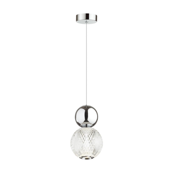 Подвес LED 7W 4000K 350Лм CRYSTAL L-VISION ODL23 573 ODEON LIGHT 5007/7L, фото на белом фоне Подвес LED 7W 4000K 350Лм CRYSTAL L-VISION ODL23 573 ODEON LIGHT 5007/7L, фото на белом фоне