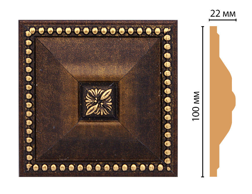 Вставка цветная Decomaster D209-56, 100x100x22 мм Вставка цветная Decomaster D209-56, 100x100x22 мм