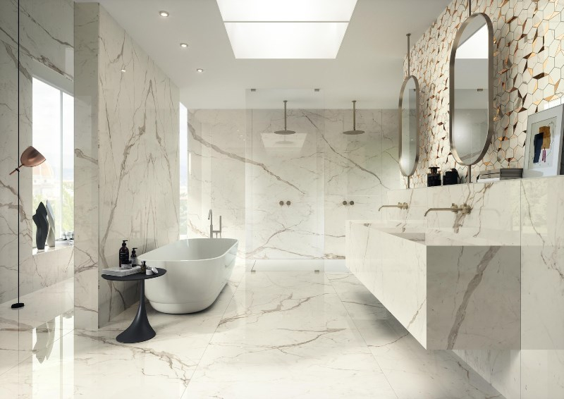 Керамогранит Atlas Concorde Marvel Shine Calacatta Delicato 120x120, A4Q8 Керамогранит Atlas Concorde Marvel Shine Calacatta Delicato 120x120, A4Q8
