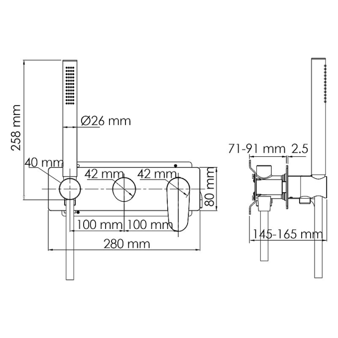 Душевая система WasserKRAFT A16116 Душевая система WasserKRAFT A16116