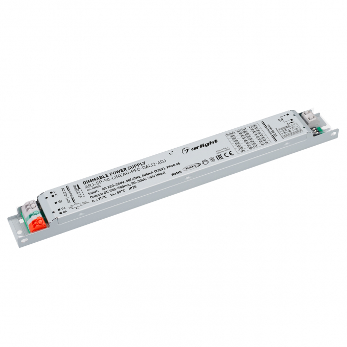 Блок питания ARJ-SP-90-LINEAR-PFC-DALI2-ADJ (90W, 80-300V, 0.3-0.7A), Arlight, 035536, изображение 1 Блок питания ARJ-SP-90-LINEAR-PFC-DALI2-ADJ (90W, 80-300V, 0.3-0.7A), Arlight, 035536, изображение 1