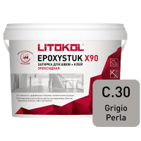 Затирка эпоксидная Litokol Epoxystuk X90 C.30 Grigio Perla, 5 кг Затирка эпоксидная Litokol Epoxystuk X90 C.30 Grigio Perla, 5 кг