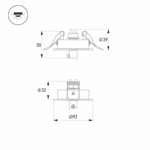 Чаша потолочная встраиваемая SPX-CANOPY-R90-C6.5 (WH), Arlight, 046005, изображение 5 Чаша потолочная встраиваемая SPX-CANOPY-R90-C6.5 (WH), Arlight, 046005, изображение 5