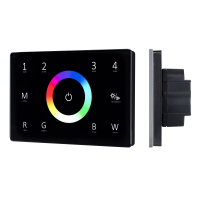 Панель Sens SMART-P85-RGBW Black (230V, 4 зоны, 2.4G), Arlight, 028405