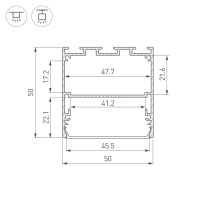 Профиль LINE-M-5050-2500 BLACK, Arlight, 057532