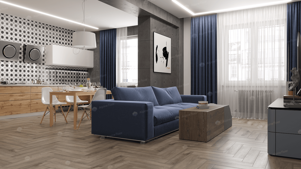 Каменный ламинат SPC Alpine Floor Parquet Light Дуб Исида, ЕСО 13-15 MC Каменный ламинат SPC Alpine Floor Parquet Light Дуб Исида, ЕСО 13-15 MC