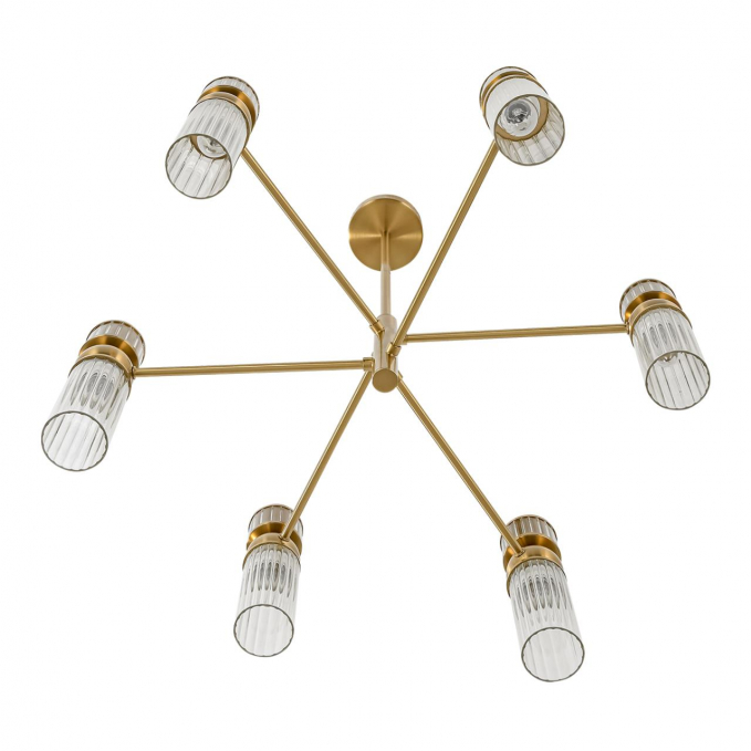 Люстра Е14 6*40W 220V DENVER MODERNI LN26 162 LUMION 8276/6, фото на цветном фоне 1