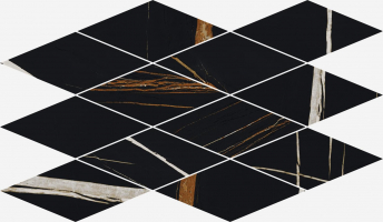Мозаика Italon Charme Deluxe Sahara Noir Mosaico Diamond 28x48, 620110000116 Мозаика Italon Charme Deluxe Sahara Noir Mosaico Diamond 28x48, 620110000116