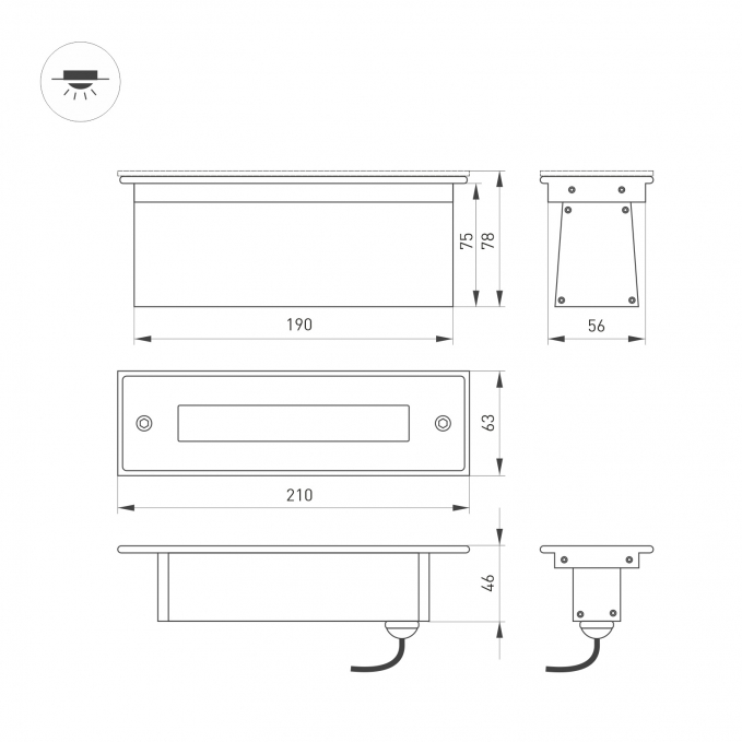 Светильник LTD-LINE-TILT-S210-8W Day4000 (SL, 120 deg, 230V), Arlight, 034827, изображение 2