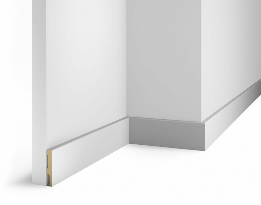 Плинтус Cosca Decor AP71 под покраску, 58x10x2400 мм, МДФ