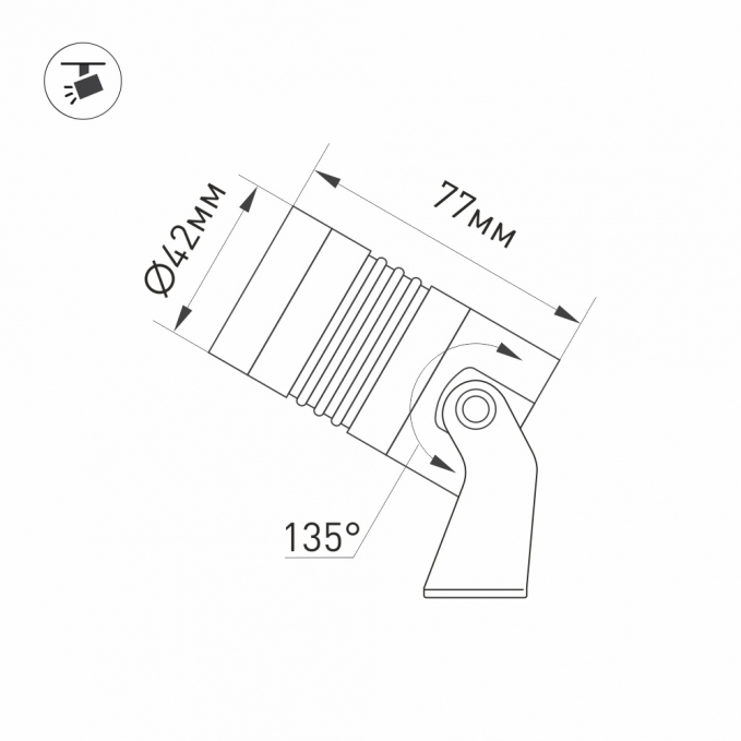 Светильник ALT-RAY-R42-5W Warm3000 (DG, 25 deg, 230V), Arlight, 026446, изображение 6