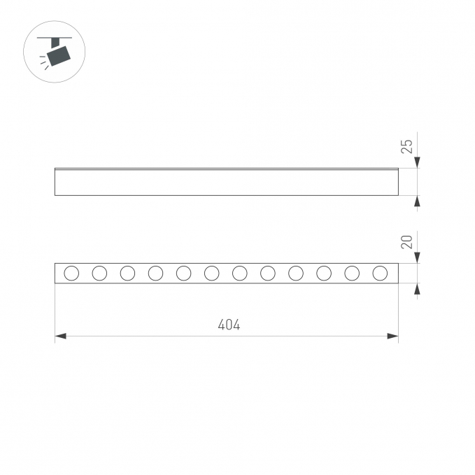 Светильник MAG-DOTS-25-L400-12W Warm3000 (BK, 30 deg, 24V, DALI), Arlight, 046324, изображение 4 Светильник MAG-DOTS-25-L400-12W Warm3000 (BK, 30 deg, 24V, DALI), Arlight, 046324, изображение 4