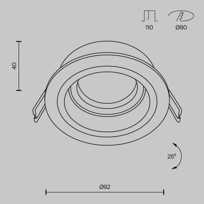 Встраиваемый светильник Фантом / Phanton 12 Вт 4000 К 120°, DL303-L12B4K, изображение 7