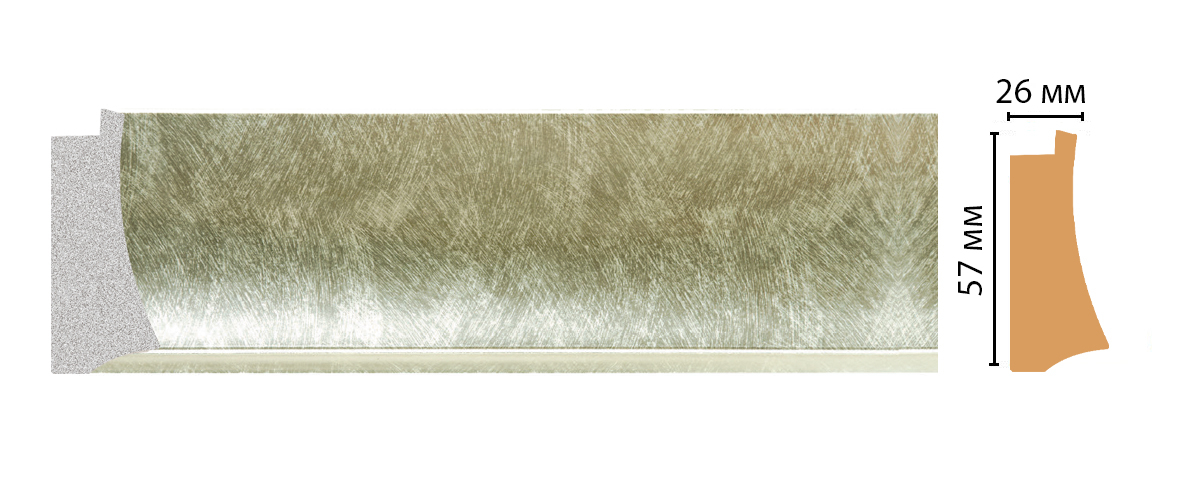 Багет Decomaster 553-373 ДМ, 57x26x2900 мм