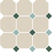 Керамогранит Top Cer Octagon New 4416 Oct18+13-B White 16 Green 18 + Turquoise 13 Dots 30x30, OCT16 DOT18/13-B