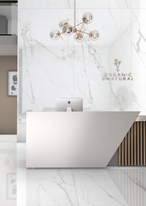 Керамический слэб StaroSlabs Polished Manhattan White Elegance 120x280 Керамический слэб StaroSlabs Polished Manhattan White Elegance 120x280