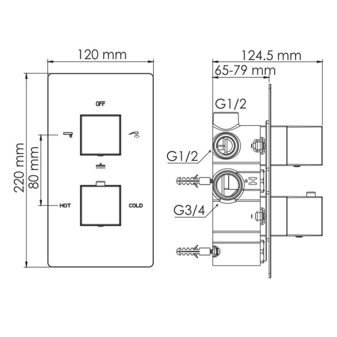 Душевая система WasserKRAFT A171519 T Душевая система WasserKRAFT A171519 T