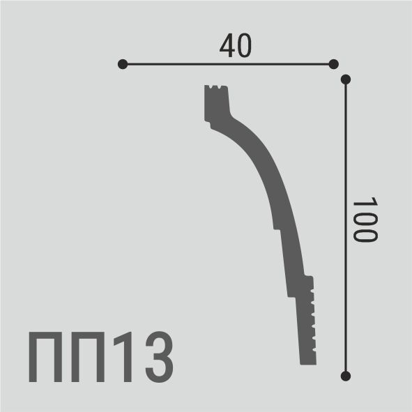 Карниз Де-Багет XPS Polymer ПП 13 100/40 Карниз Де-Багет XPS Polymer ПП 13 100/40
