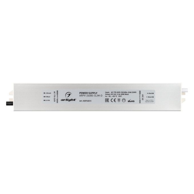 Блок питания ARPV-24080-SLIM-D (24V, 3.3A, 80W), Arlight, 025745(1), изображение 4 Блок питания ARPV-24080-SLIM-D (24V, 3.3A, 80W), Arlight, 025745(1), изображение 4