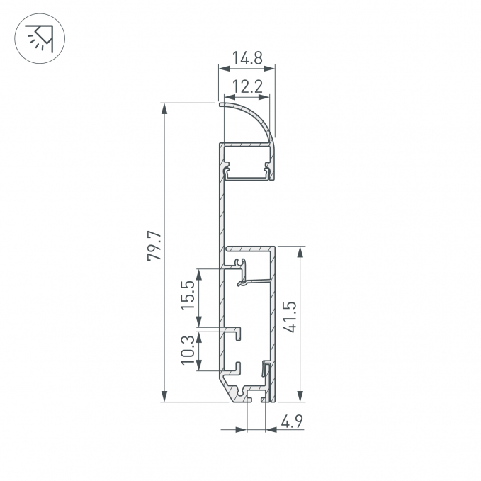 Профиль PLINTUS-H80-2000 ANOD, Arlight, 046390, изображение 4 Профиль PLINTUS-H80-2000 ANOD, Arlight, 046390, изображение 4