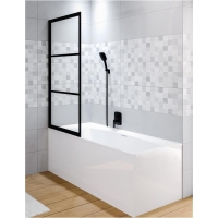 Шторка на ванну Riho Grid 80x150 G004047121 L профиль черный Шторка на ванну Riho Grid 80x150 G004047121 L профиль черный
