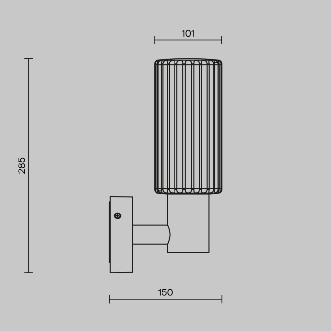 Настенный светильник Рубчик / Rib E27x1 23Вт IP 65, O502WL-01B, изображение 6