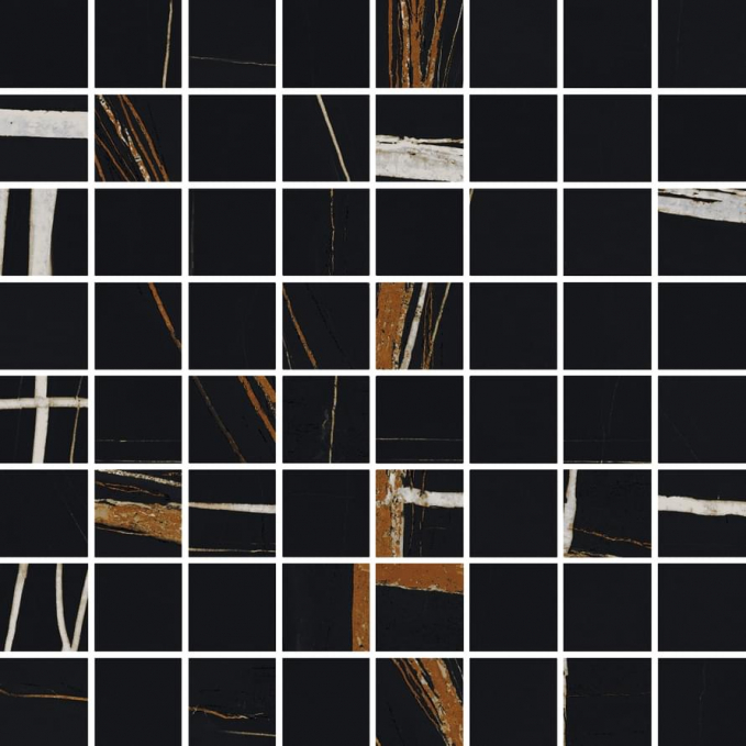 Мозаика Italon Charme Deluxe Sahara Noir Mosaico Lux 29.2x29.2, 610110000635 Мозаика Italon Charme Deluxe Sahara Noir Mosaico Lux 29.2x29.2, 610110000635