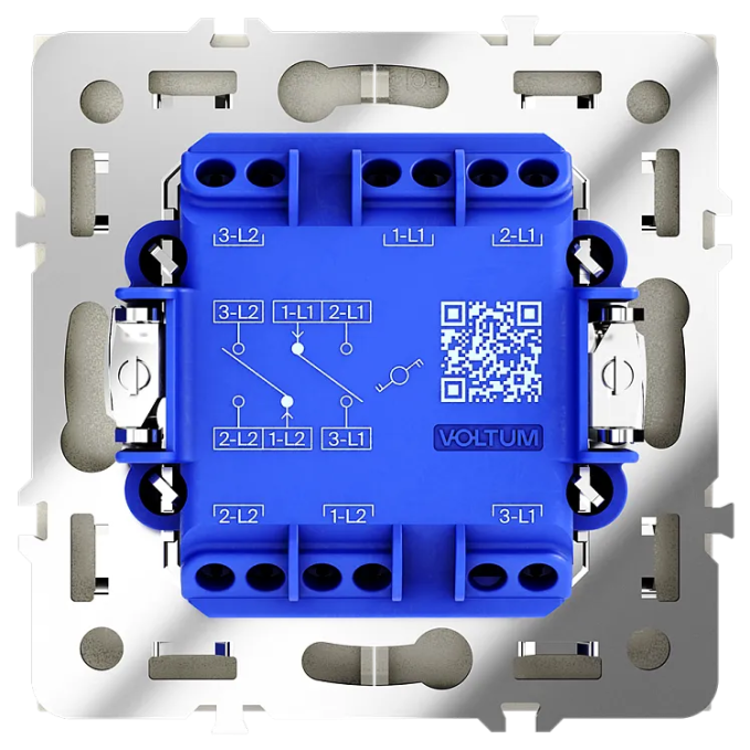 Проходной переключатель встраиваемый VOLTUM S70 двухклавишный 10А, (шелк), Voltum, VLS020304 Проходной переключатель встраиваемый VOLTUM S70 двухклавишный 10А, (шелк), Voltum, VLS020304