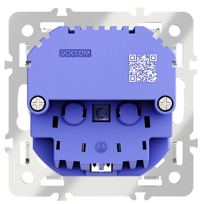 Механизм розетки с заземлением и защитными шторками 16А, с USB A+C, S70, Voltum, VLS0405M Механизм розетки с заземлением и защитными шторками 16А, с USB A+C, S70, Voltum, VLS0405M