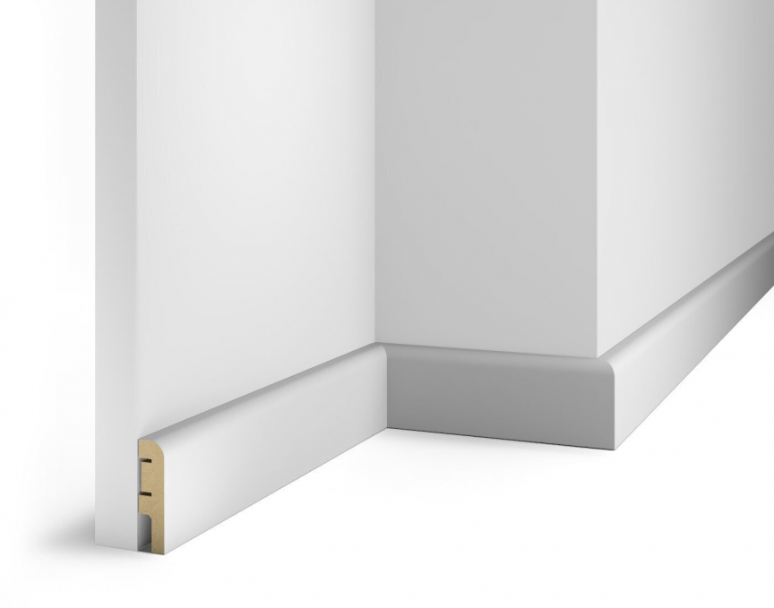 Плинтус Cosca Decor AP02 под покраску, 60x16x2400 мм, МДФ